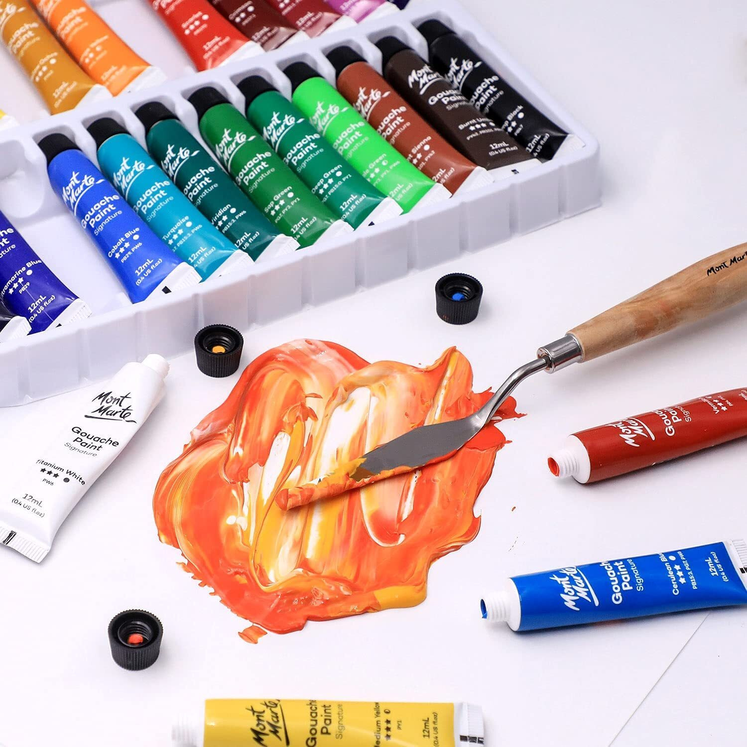 Mont Marte Gouache 24Pc X 12 Millilitres, Multicolour