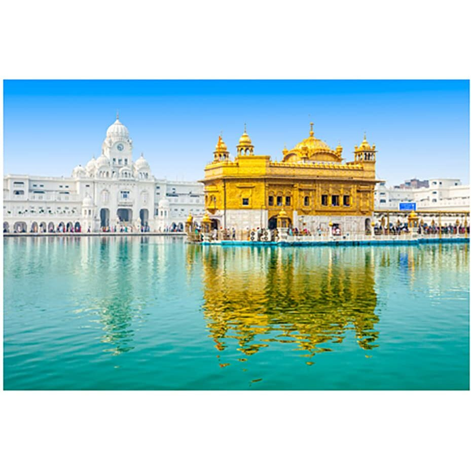Dharvika Innovations Golden Temple, Amritsar Sparkle Coated Self Adhesive Waterproof Painting Vinyl Poster Without Frame (24 X 36 I (Design 2)