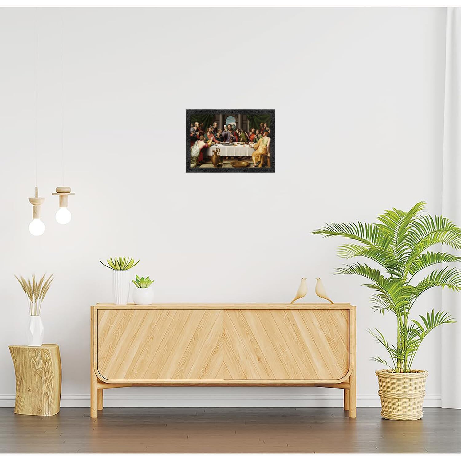 Dharvika Innovations Jesus Christ Paintings For Living Room, Jesus Christ Painting Wall Decoration, Jesus Christ Photo Frame For Wall Decoration 2327 (14X20 Inch) Black