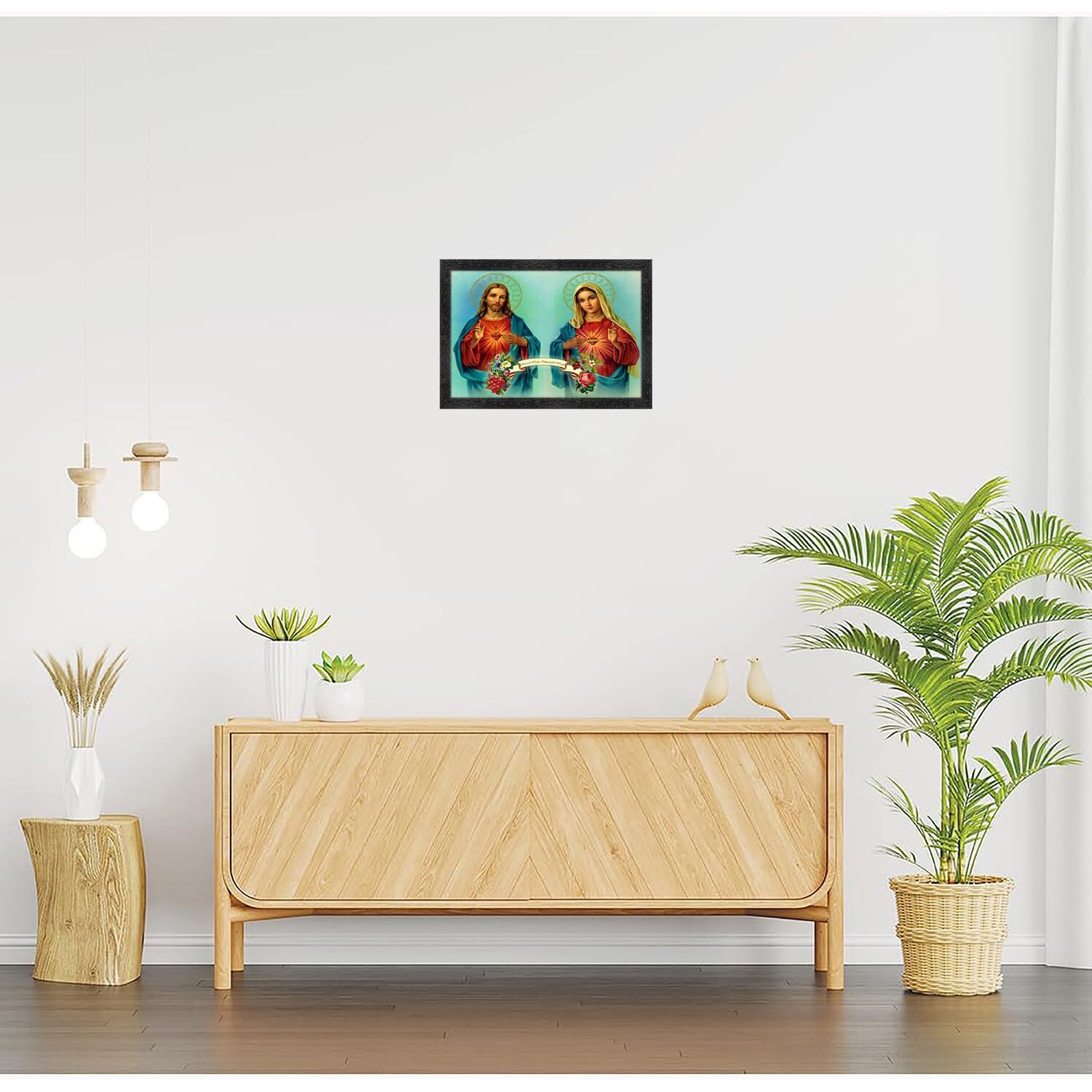 Dharvika Innovations Jesus Christ Paintings For Living Room, Jesus Christ Painting Wall Decoration, Jesus Christ Photo Frame For Wall Decoration 266 (11X14 Inch) Black