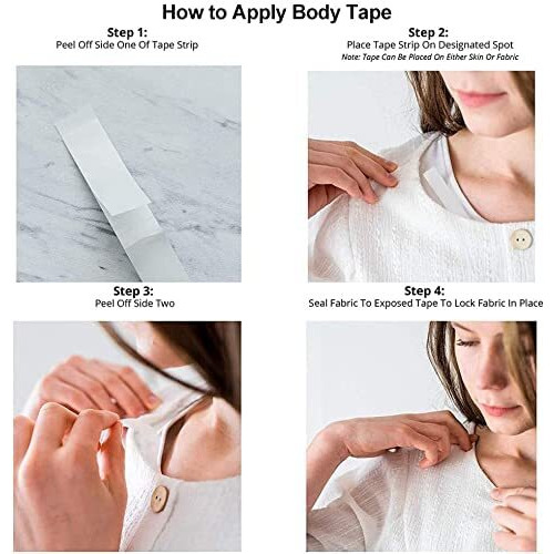 Cloth Tape Double Sided Tape For Clothes Body Clothing Stickers Bikini Tape For Women Clothing Bra Strip All Day Strength Tape Adhesive Dressing Tape 36 Strips