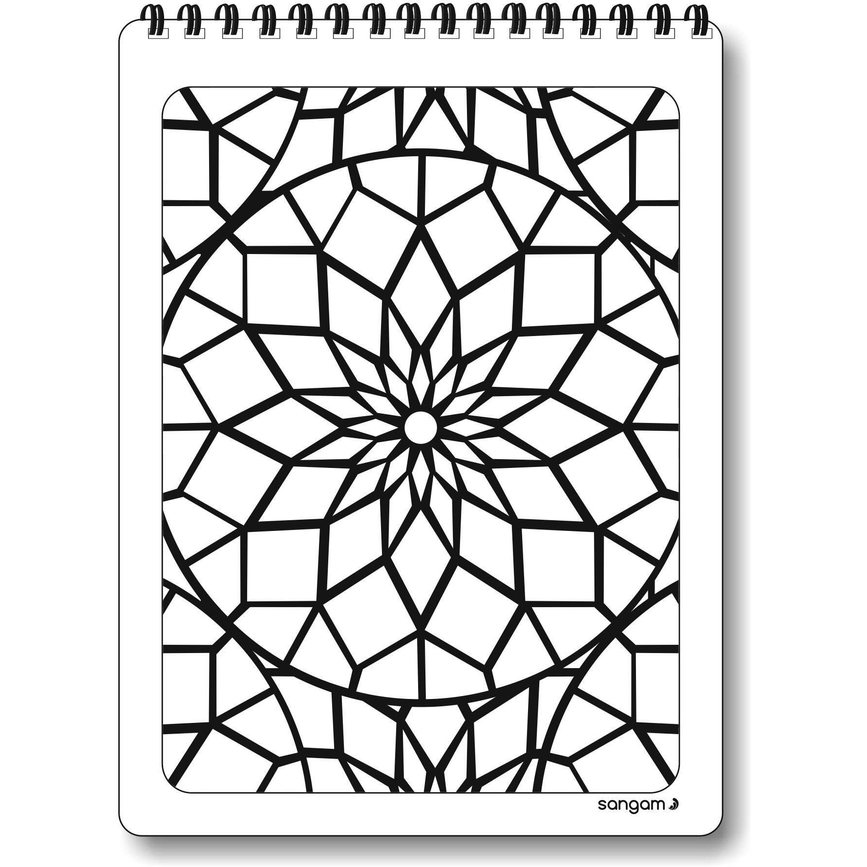 Zen Sangam Zentangle Coloring Book For Adults - Relaxing Designs - Coloring, Drawing, Painting - Instant Stress Relief And Creativity Boost - Mindfulness - Level 2