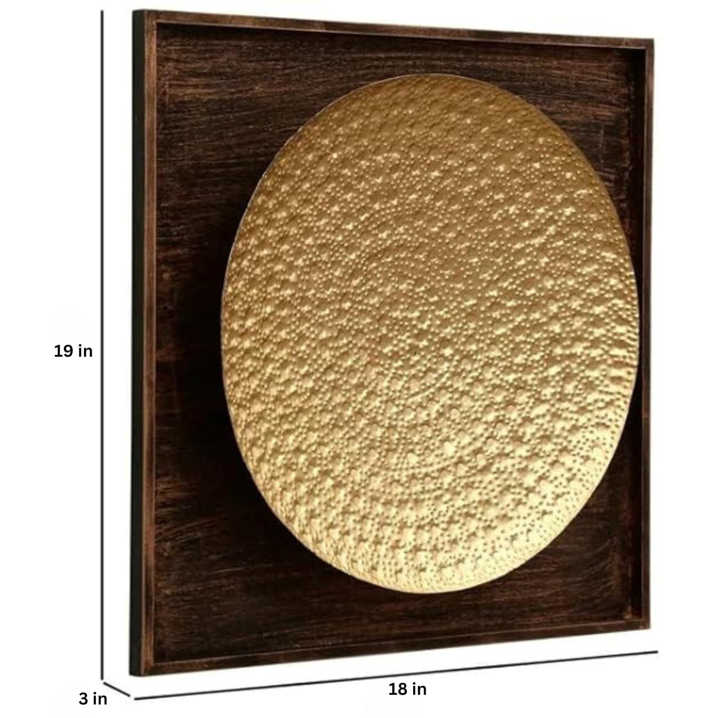 Krafti Deco-Metal Iron (Hammred Round Wall) Metal Abstract/Wall Sculptures/Wall Hanging/ Wall Art Multicolor For Home Decoration/Living Room/Office/Cafe/Bedroom Size (19*3 *18 Inch - Multicolor) Cw077