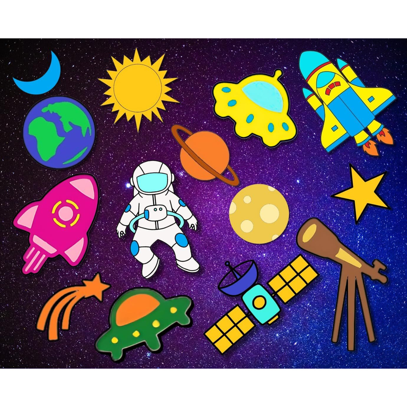 Funtaala Space Adventure Diy Craft Kit Painting Set With Colours, Brushes & Craft Materials For Kids | Creative Gift For Boys And Girls