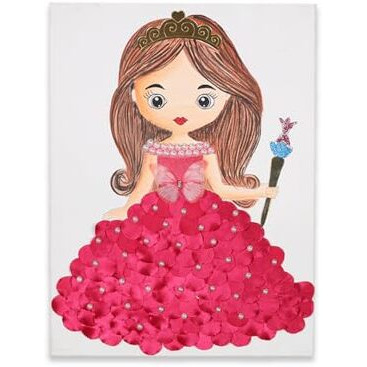 Hobby India Canvas Painting Kit Set For Kids Age 5+ I Pre-Sketched Art & Craft I Gift Diy Age 6-12 I Room Wall Hanging Office & Home Decor (Barbie)
