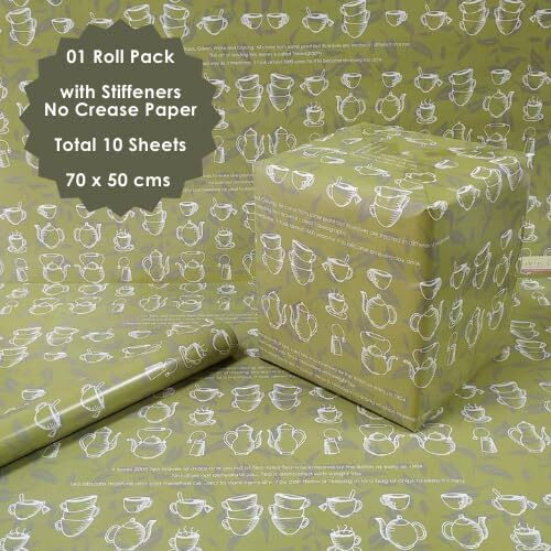 Evince Wrapping Paper - Pack Of 10 Large Gift Packing Paper With 28" X 20" - Multi Occasion Gift Paper For Diwali, Birthday, Wedding, Party Decor - Premium Recyclable Gift Wrapper With Fun Facts