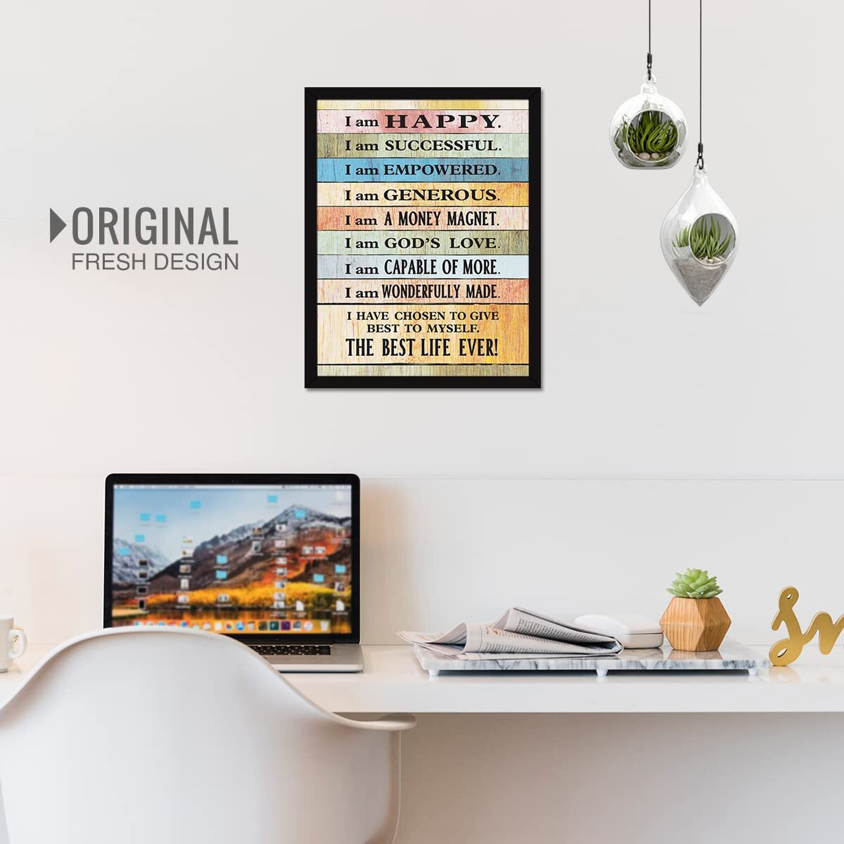 Chaka Chaundh - Affirmations Posters Positive Affirmations Frames - Affirmation Quotes Posters - (13.6 X 10.6 Inches)