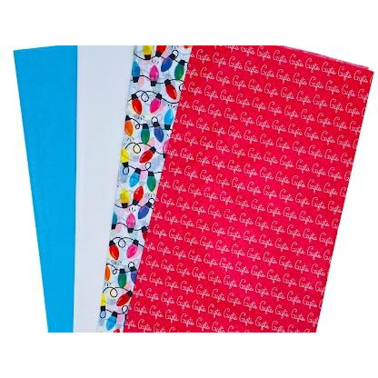 Kidsy Winsy Bright Printed Luxury Tissue Gift Wrapping Paper | 20 X 20 Inches 18Gsm | Uses Diy And Crafts, Stuffing Bags And Box Packaging, Gift Wrapping & Decorations (32 Sheets)