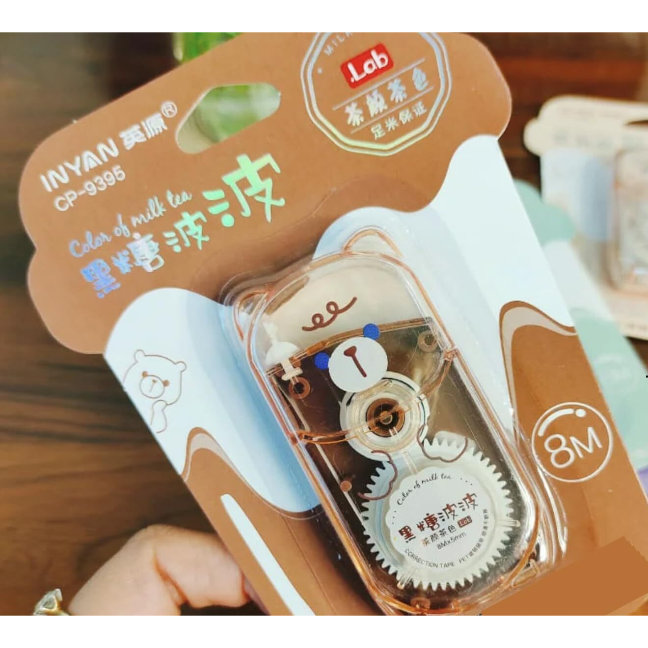 Homies, 1 Piece Cute Bear Shape Correction Tape, White Correctiontape, Stationery Supplies For School Kids Students (Multicolor)