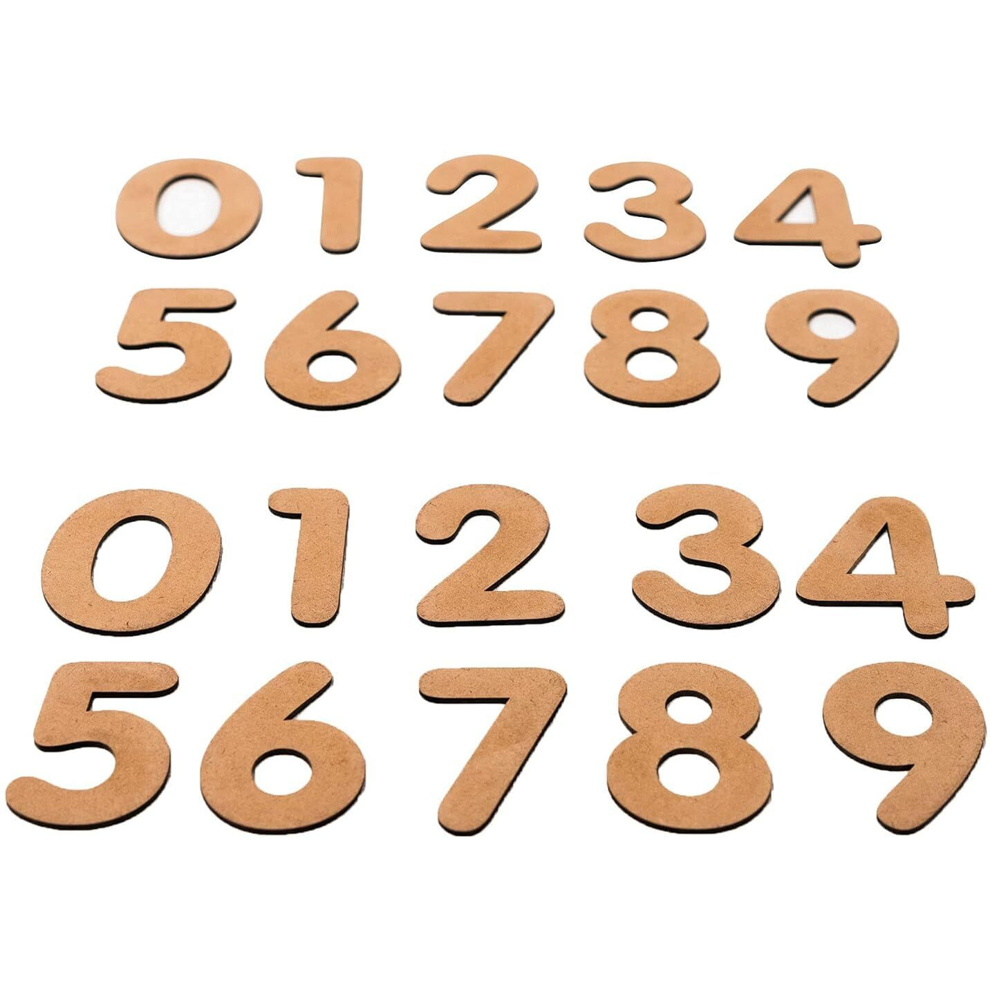 Sure Laser Cut Mdf Cutouts Numbers - Plain Mdf Blanks Cutouts Numbers - Set Of 20 Wooden Numbers For Painting Wooden Sheet Craft, Decoupage, Resin Art Work & Decoration