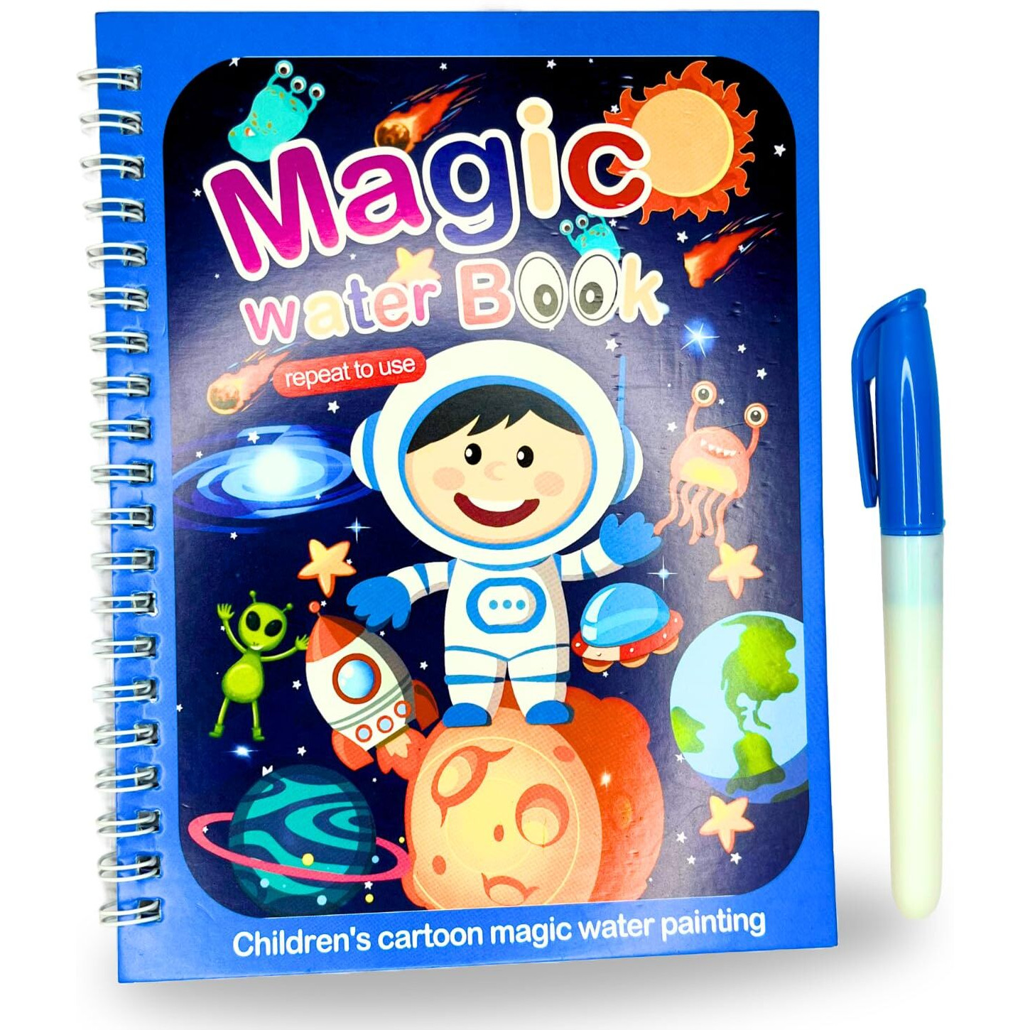 Dikang Magic Water Book For Kids, Magic Brush Pen Sketch Book, Drawing Books Toys For Kids, Return Gifts For Kids Toys For 2-5 Years (Random 1Pc Pack)