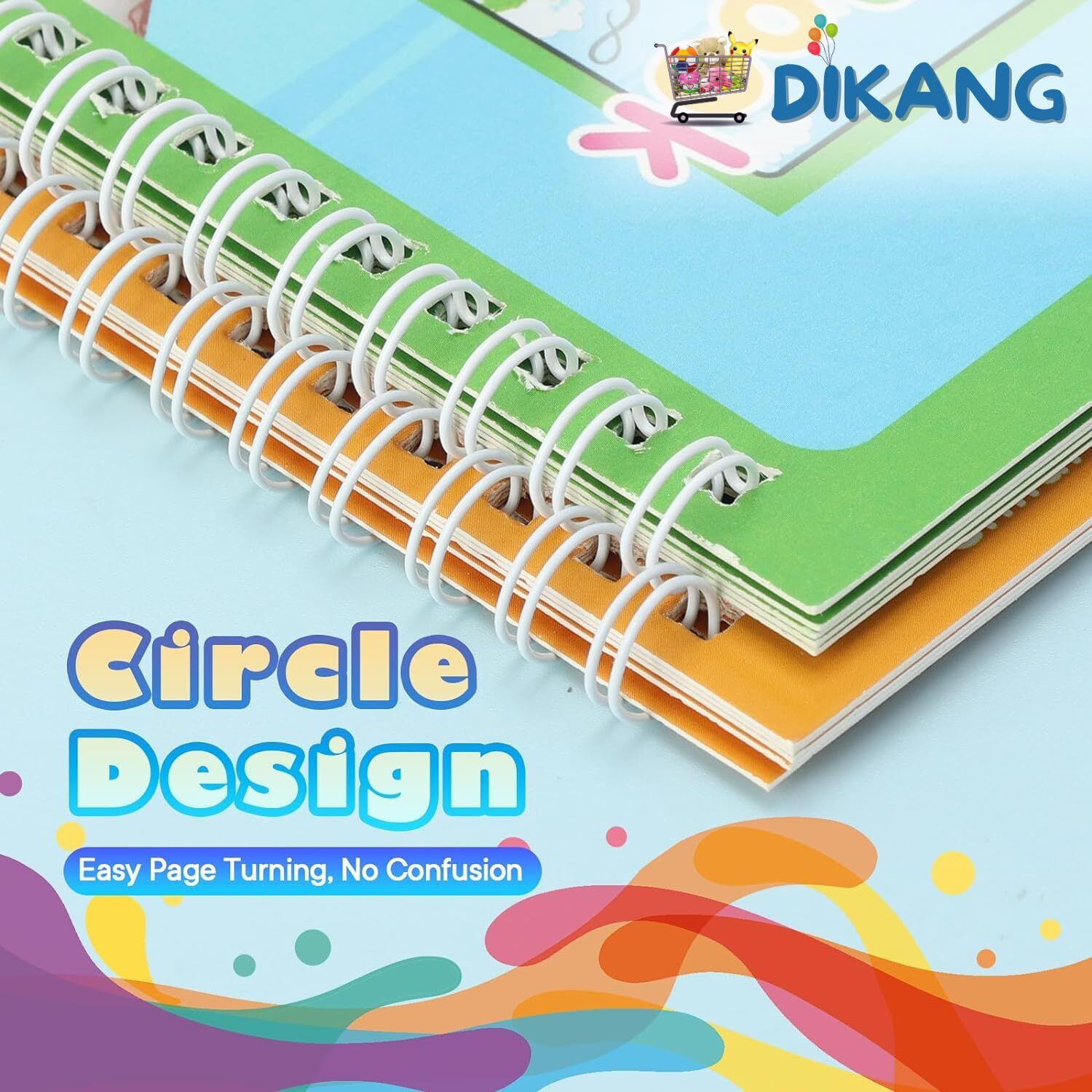 Dikang Magic Water Book For Kids, Magic Brush Pen Sketch Book, Drawing Books Toys For Kids, Return Gifts For Kids Toys For 2-5 Years (Random 1Pc Pack)