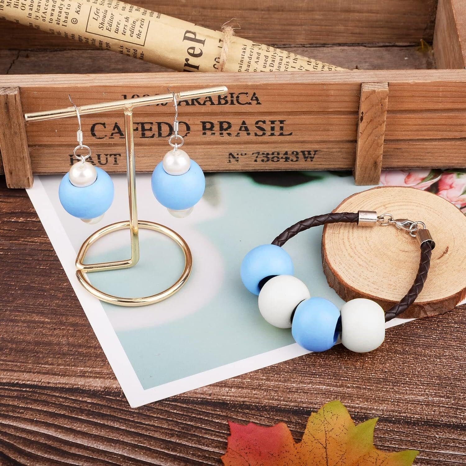 Diy Crafts 130, Large Hole Natural Wood Loose Beads Rondelle Round Wooden Spacer Beads Hair Dreadlocks Beads 8Mm For Macrame Jewelry Craft Making For Women Diy Bracelet Necklace Jewelry M(130)