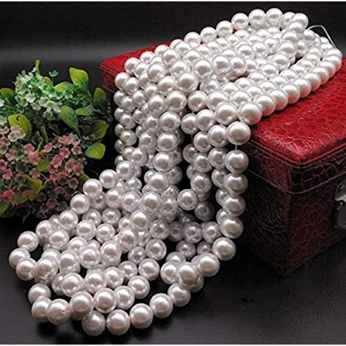 Lazybeee Moti 300 Pcs Pearl,Crafts Artificial Pearl Beads For Artificial Jewellery Making, Beading, Crafting, Scrap Booking And Hand Embroidery Materials Diy (White, 16 Mm)