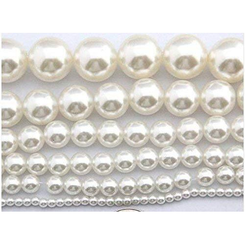 Lazybeee Moti 300 Pcs Pearl,Crafts Artificial Pearl Beads For Artificial Jewellery Making, Beading, Crafting, Scrap Booking And Hand Embroidery Materials Diy (White, 16 Mm)