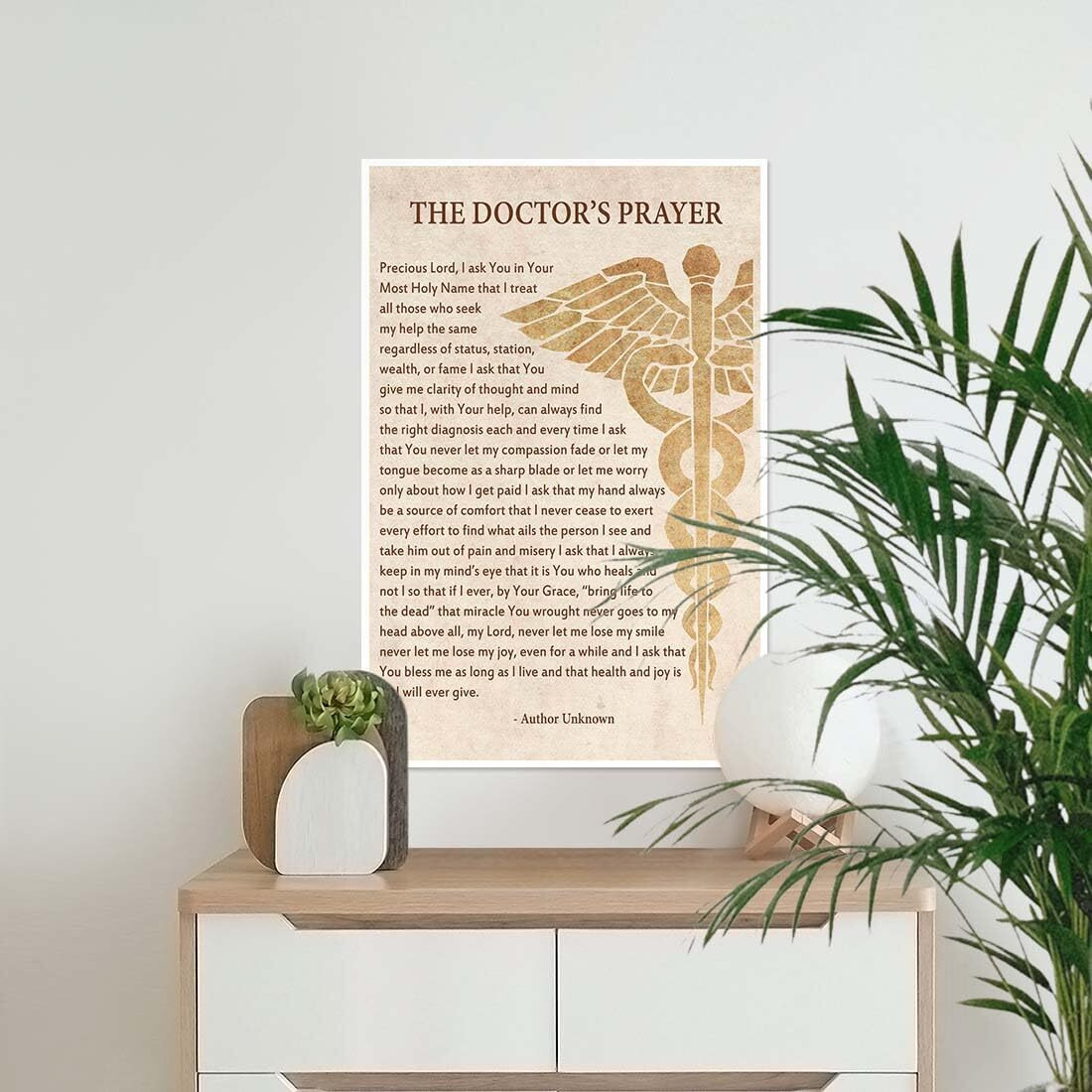 Artinkart- Doctor Prayer Posters For Hospital Opd, Pharma, Clinic, Hospital, Dentist Poster For Wall Decoration (Art Card, Multicolor, 12X18 Inch, Unframed)
