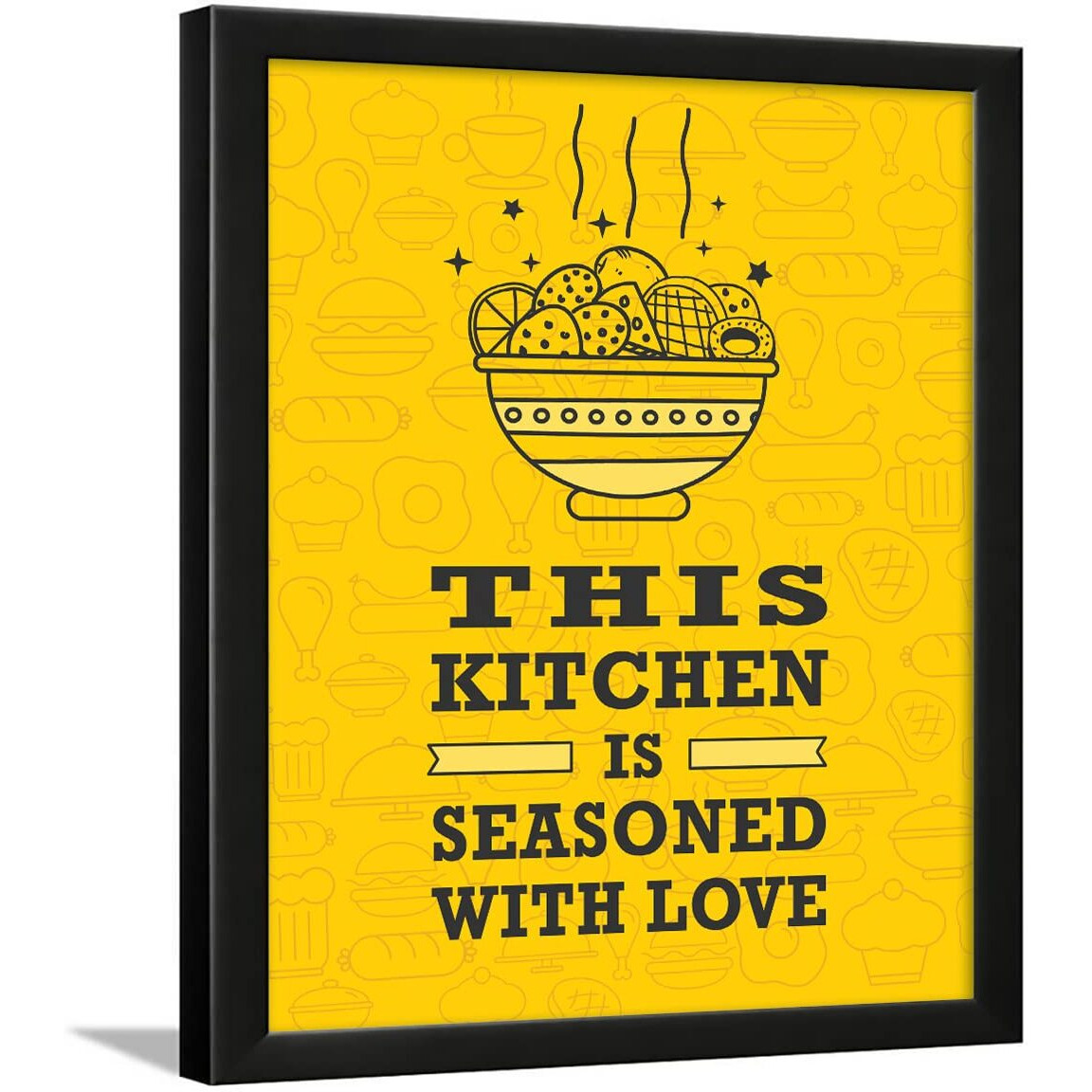 Chaka Chaundh, Suitable Kitchen Quotes Wall Frames, Poster For Restaurant (14X11 In) -Engineered Wood