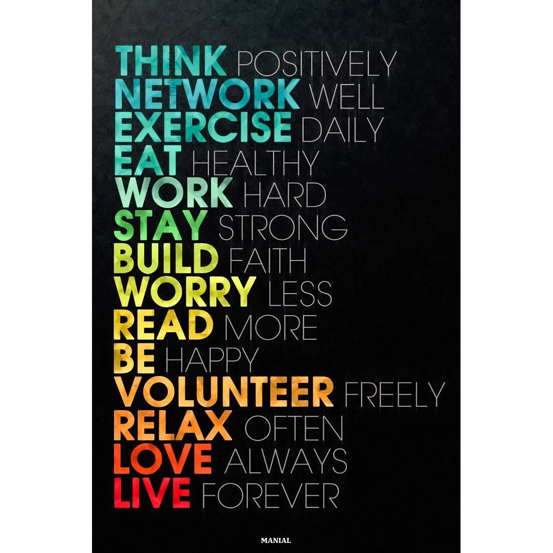 Manial Follow This Quotes Poster | Motivational Poster | Poster For Office & Room | Hd Wall Posters (12X18-Inches, 300Gsm Thick Paper, Gloss Laminated, Multicolour)