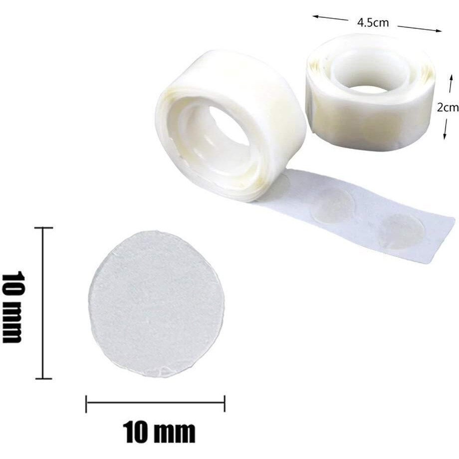 Pryfil 200Pcs Balloon Glue Dot Point Dots Removable, 2Rolls (100 Pieces Each Rolls)|Glue Dot Tape For Balloons | Glue Dot For Balloons Decoration | Ceiling Balloons Tape