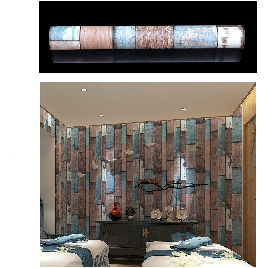 Wallgenics Vinyl Pvc Paper Self Adhesive Wall Window Door Sticker (1.96 X 18.89 X 1.96 Inches, Brown Blue)