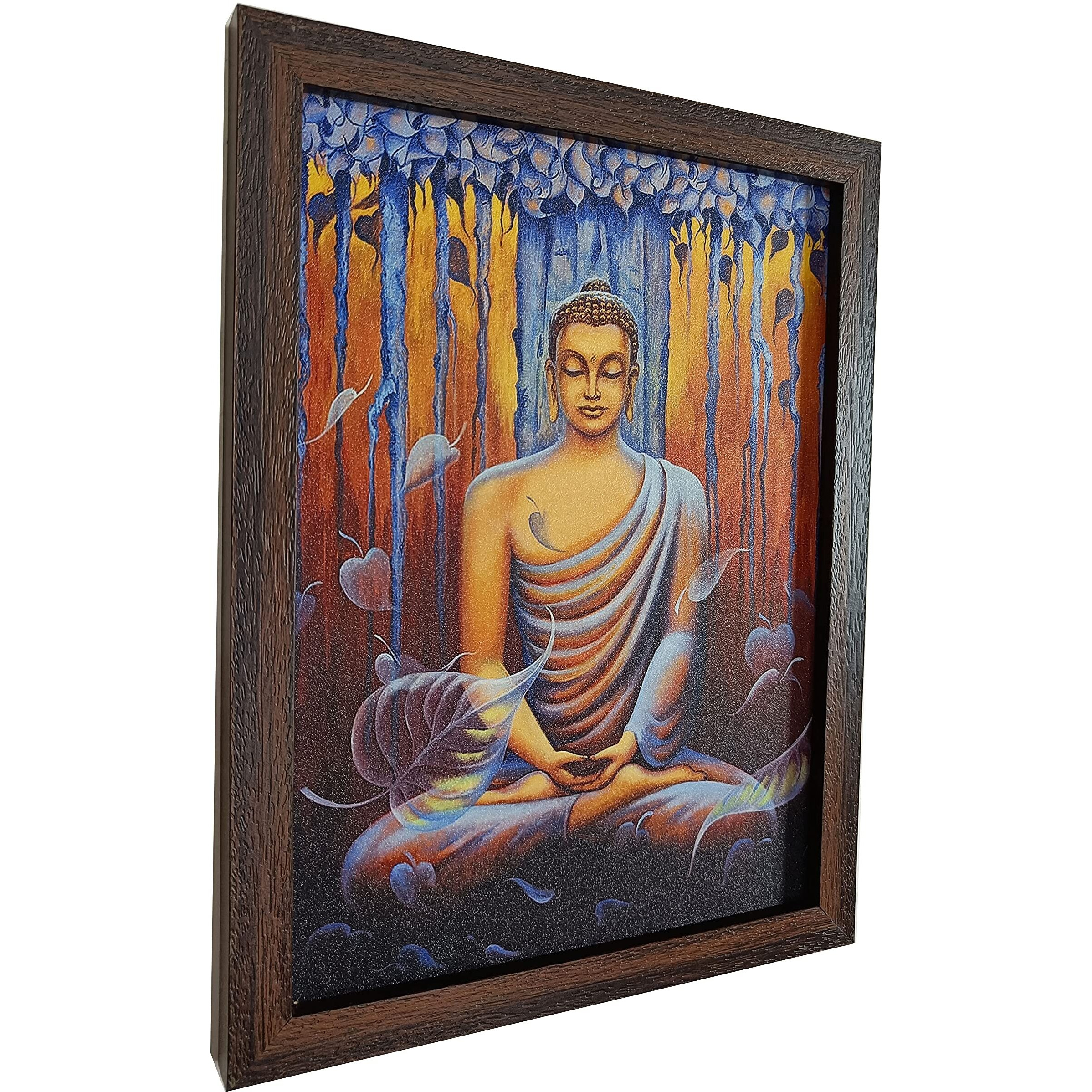 Elegance Budha Wall Art Painting Frames For Living Room Bedroom And For Home Decor Painting Size- 10.25 Width X 13.25 Height Inch