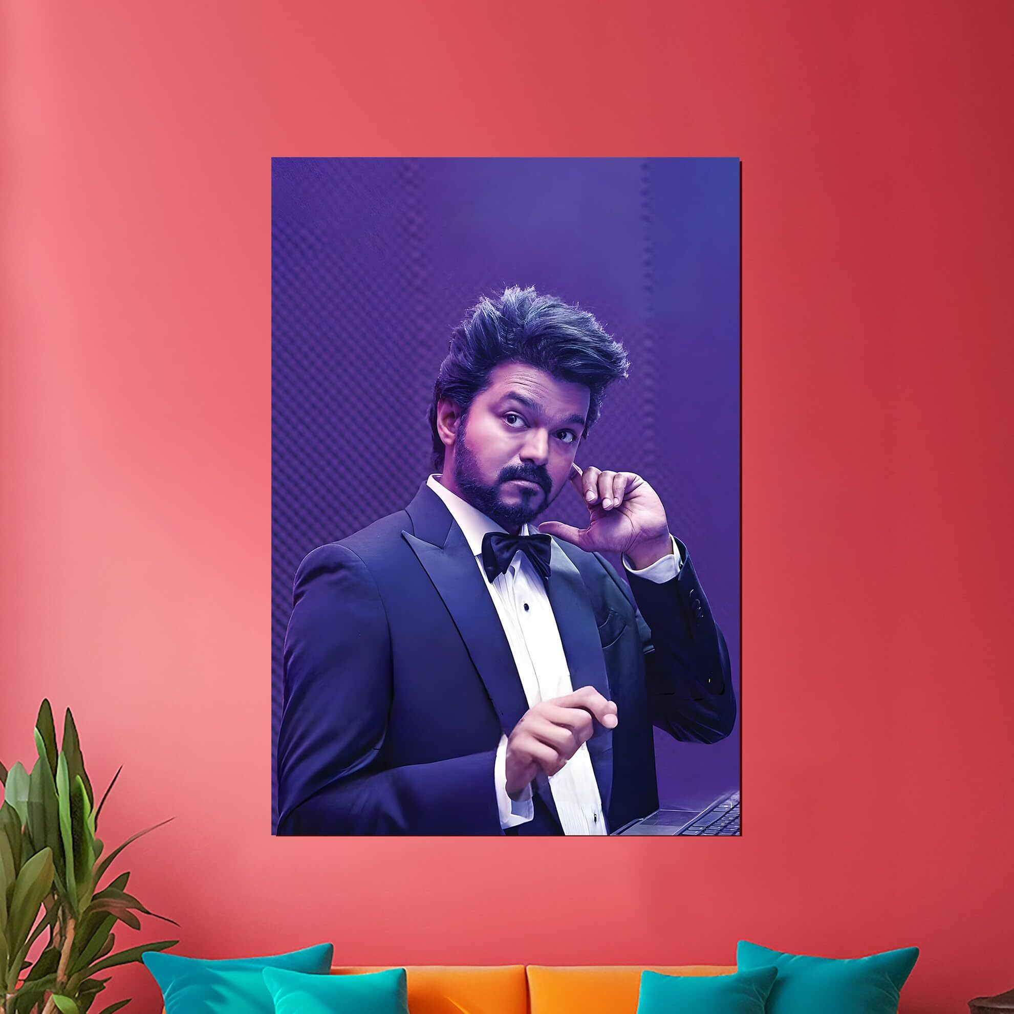 Goat Thalapathy Vijay Poster | Wall Decor Stickers For Living Room, Bedroom Decoration