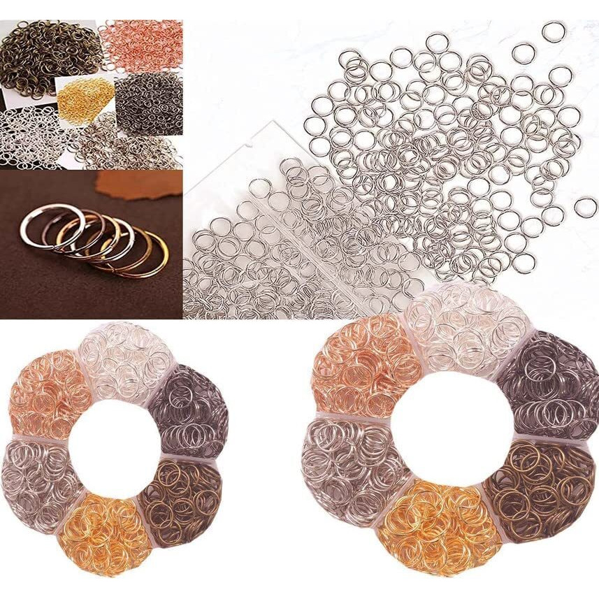 Diy Crafts 300 Grm, Antique Bronze, Jewelry 1100+ Jump Rings & 20 Pcs Lobster Claw Clasps, Open Jump Rings 4Mm - 10Mm For Jewelry Making Key Rings Necklace Repa(300 Grm, Antique Bronze)