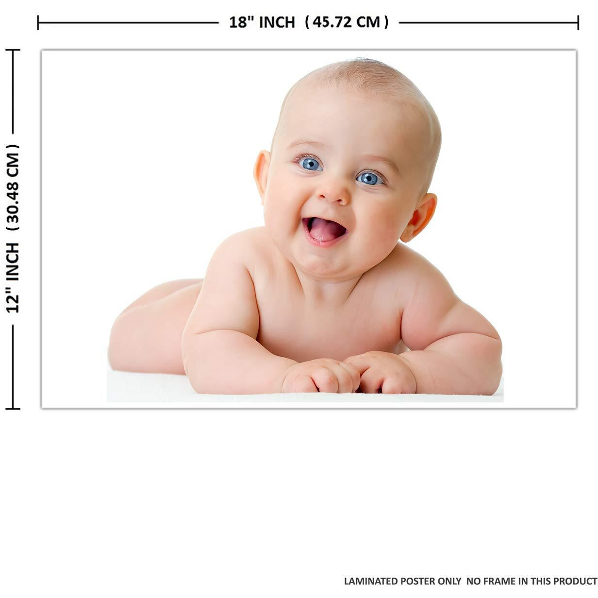 Manial Hd Smiling Baby Wall Poster For Pregnant Women, Room Decor (300Gsm Thick Paper, 12X18-Inch, Gloss Laminated, Multicolour)