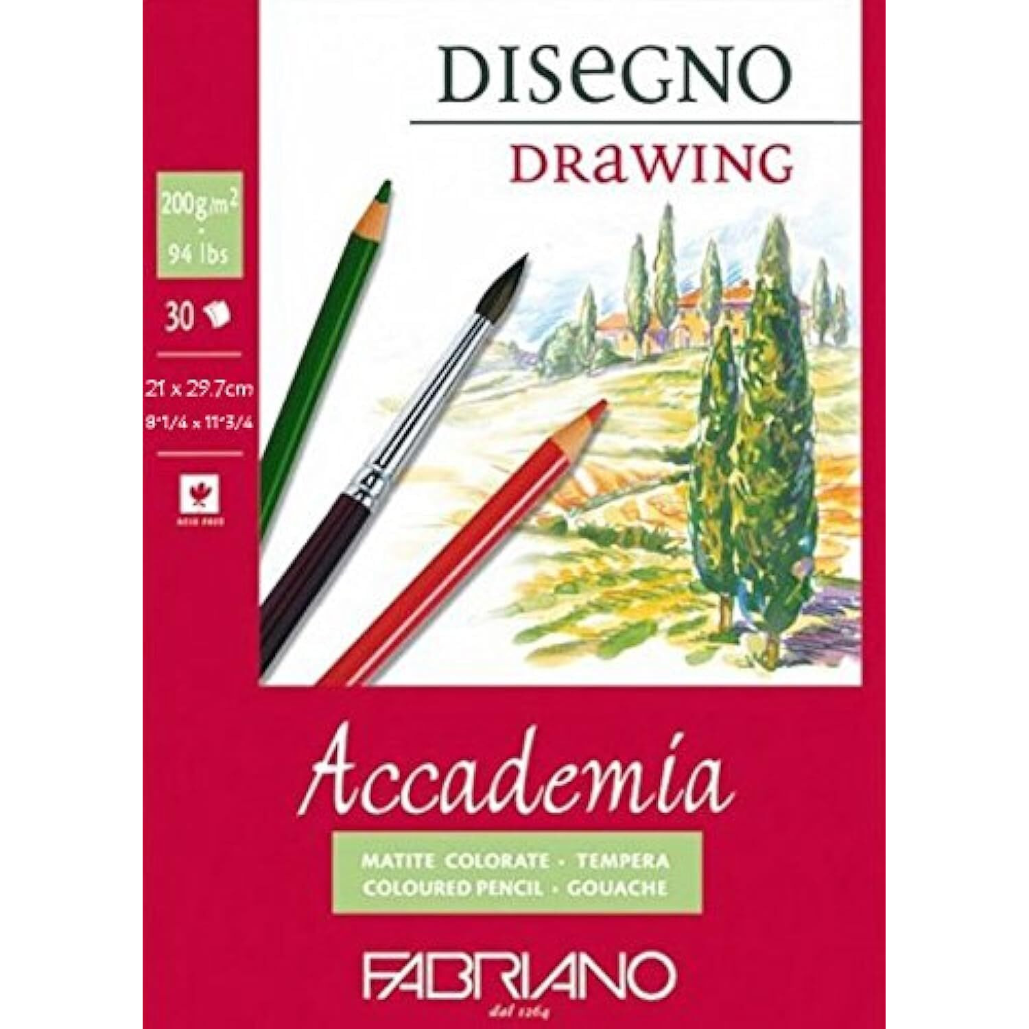 Fabriano Accademia Drawing Pad 200 Gsm A4