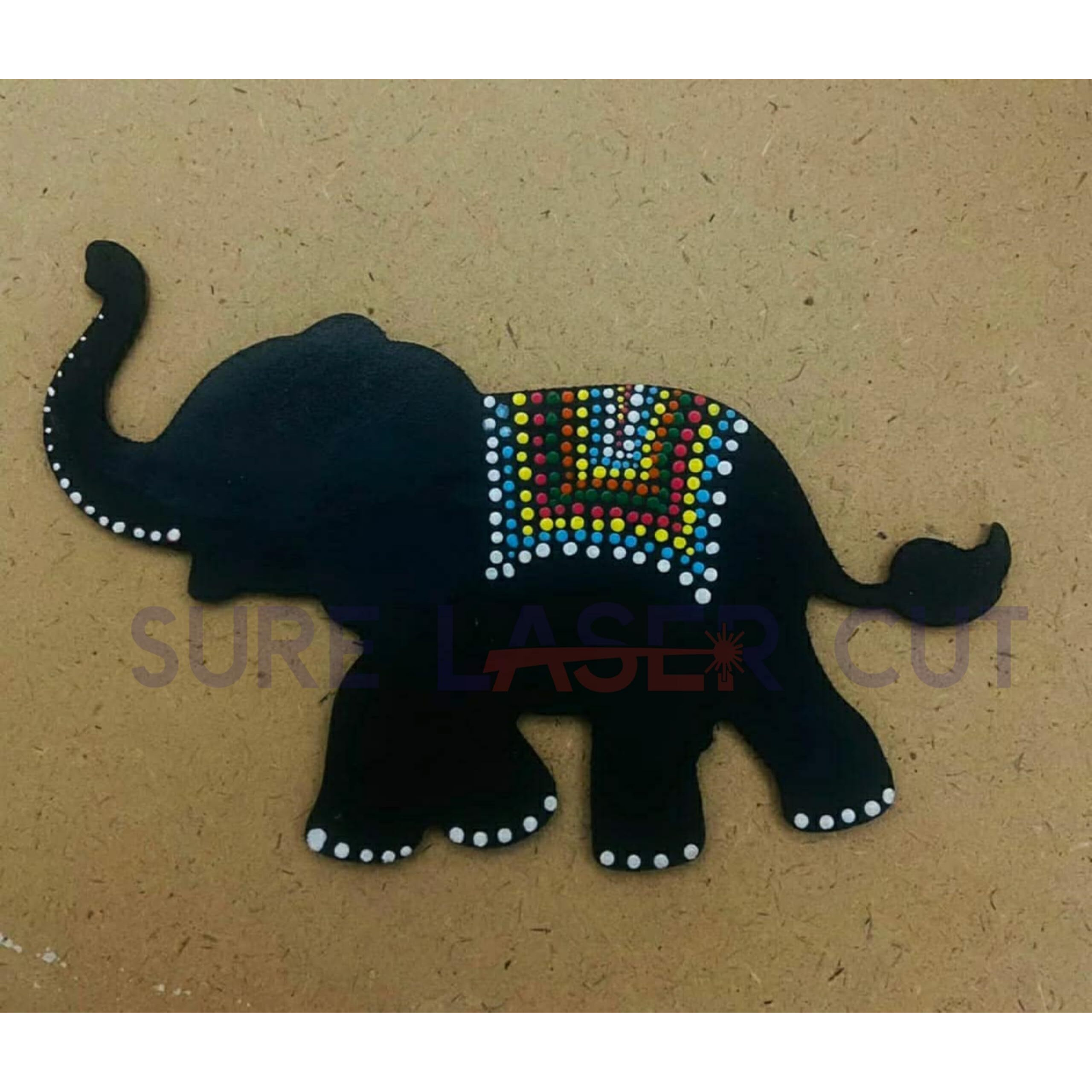 Sure Laser Cut Elephant Cutouts For Art And Craft, Science Project, Home Decoration By Toyjet Educational Products. Pack Of 3 Size 6 X 3 Inch, Material For Craft And Home Decoration.