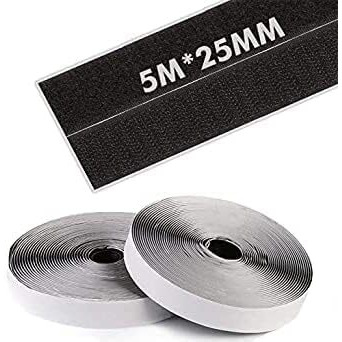 Matson Self Adhesive Hook Tape & Self Adhesive Loop Tape For Stationary, Pictures, Tools, Household Purposes, Schools And Office (Hoop And Loop Tape 5M*25 Mm)