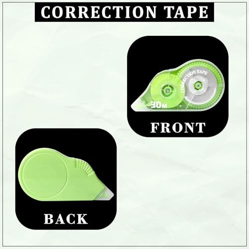 Glun Multipurpose 150 Meter White Strip Error Correction Tape With Front Cap For Office, School, Project, Assignment Pack Of 1