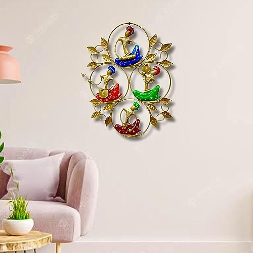 Rsn Metal Musician Doll Frame Wall Decor/Wall Hanging For Living Room, (24 X 17 Inch)