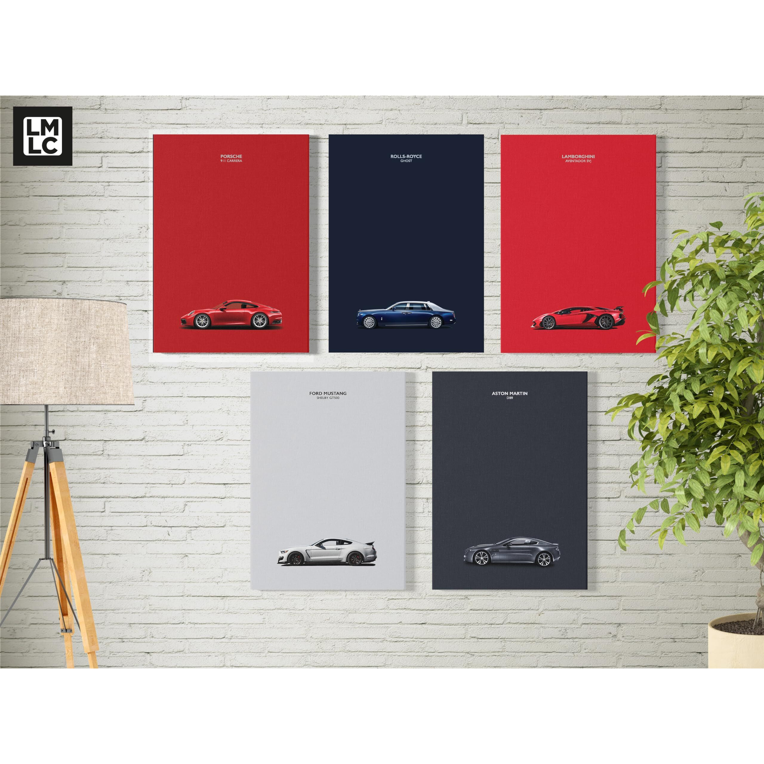 Live Mad Live Crazy (Lmlc) Super Car Vertical Wall Paper Poster Pack - Set Of 5, A3 Size, 12X18 Inch Unframed Art Prints - Home, Bedroom, Living Room & Decor - Aesthetic, Matt Finish