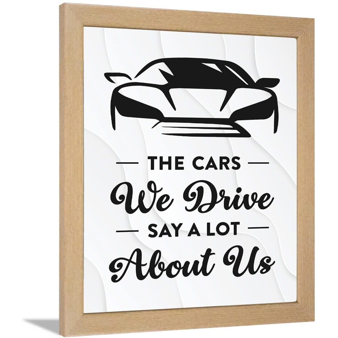 Chaka Chaundh - Car Quotes Wall Frame - Car Wall Framed Poster Art Dcor - Car Quotes Wall Poster With Frame  (11 X 14 Inches)