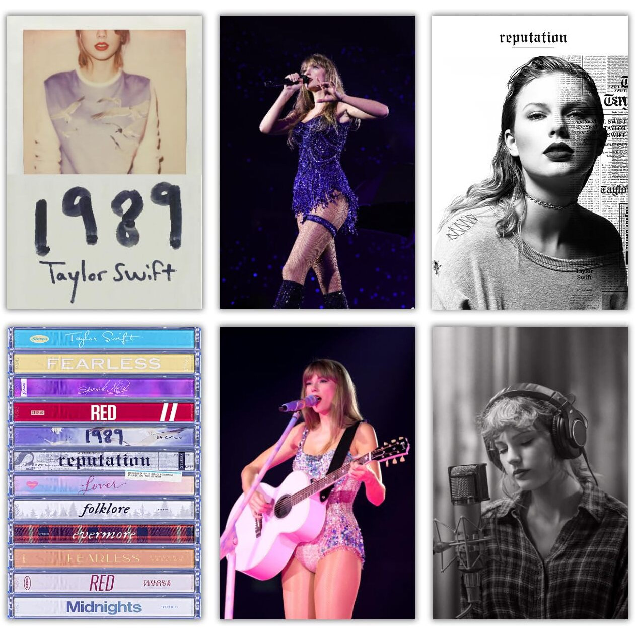 Printnet - Set Of 6 Taylor Swift Poster | Hd Poster For Room Decor (Size - 12X8 Inch)