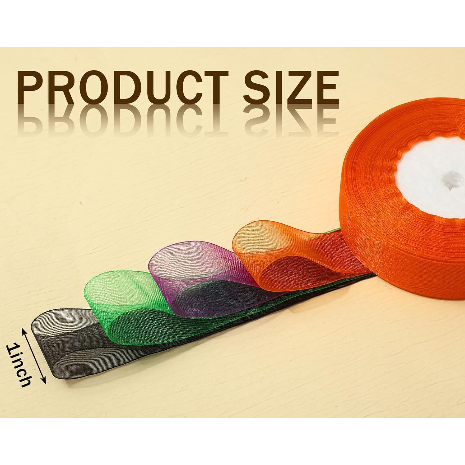 Imprint Organa Ribbon Set, 1 Inch Width, 4 Rolls Of 35 Metres Each, Multicolour