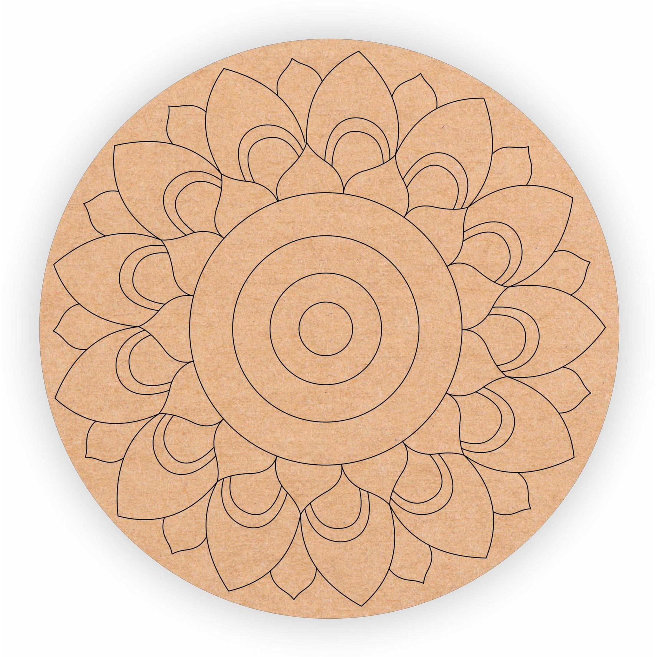Sure Laser Cut Mdf Wood Round Design With New Patter Inside The Circle For Home Decor Diy Round Cutout For Arts And Crafts Purpose,Home Decor,Lippan Art Decoration (8 Inch)