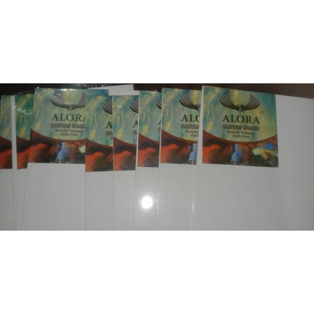 Alora Cotton Canvas Board Medium 8 X 8 Inch - Pack Of 4 - White