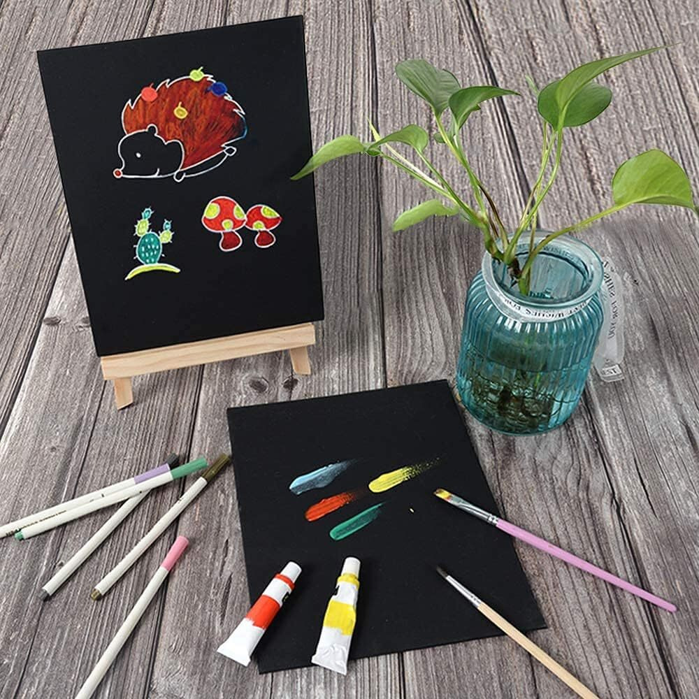 Variety 6 X 8 Inch Cotton Canvas Board For Painting, 7Oz Primed, Pack Of 12 Piece