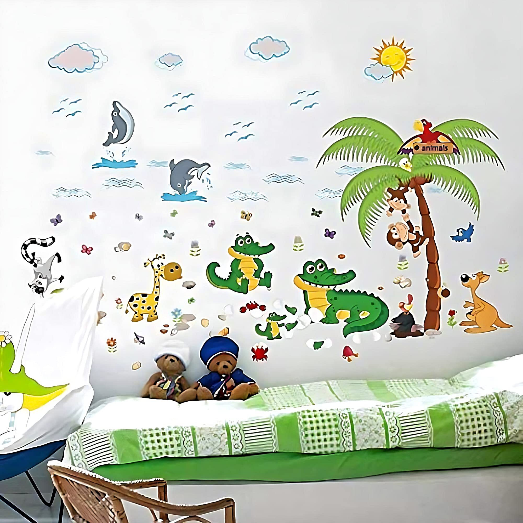 Jaamso Royals Kids Jungle Animal' Wall Sticker (Vinyl, 47 Cm X 5.1 Cm X 5.1 Cm)
