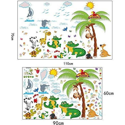 Jaamso Royals Kids Jungle Animal' Wall Sticker (Vinyl, 47 Cm X 5.1 Cm X 5.1 Cm)
