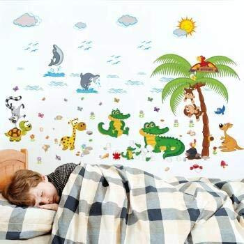 Jaamso Royals Kids Jungle Animal' Wall Sticker (Vinyl, 47 Cm X 5.1 Cm X 5.1 Cm)