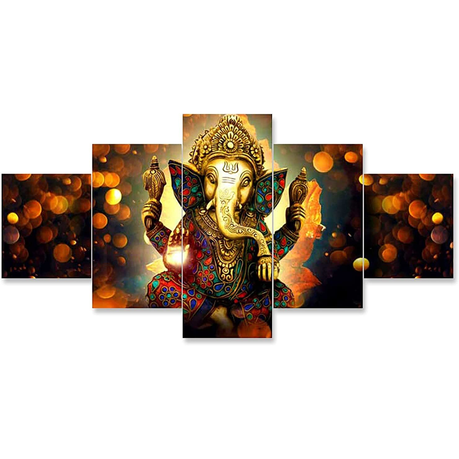 Perpetual Wall Painting For Living Room - Set Of Five, 3D Scenery Wall Painting For Bedroom Large Size With Frames For Wall Decor And Home Decoration, Hotel, Office (75 Cm X 43 Cm) G2I