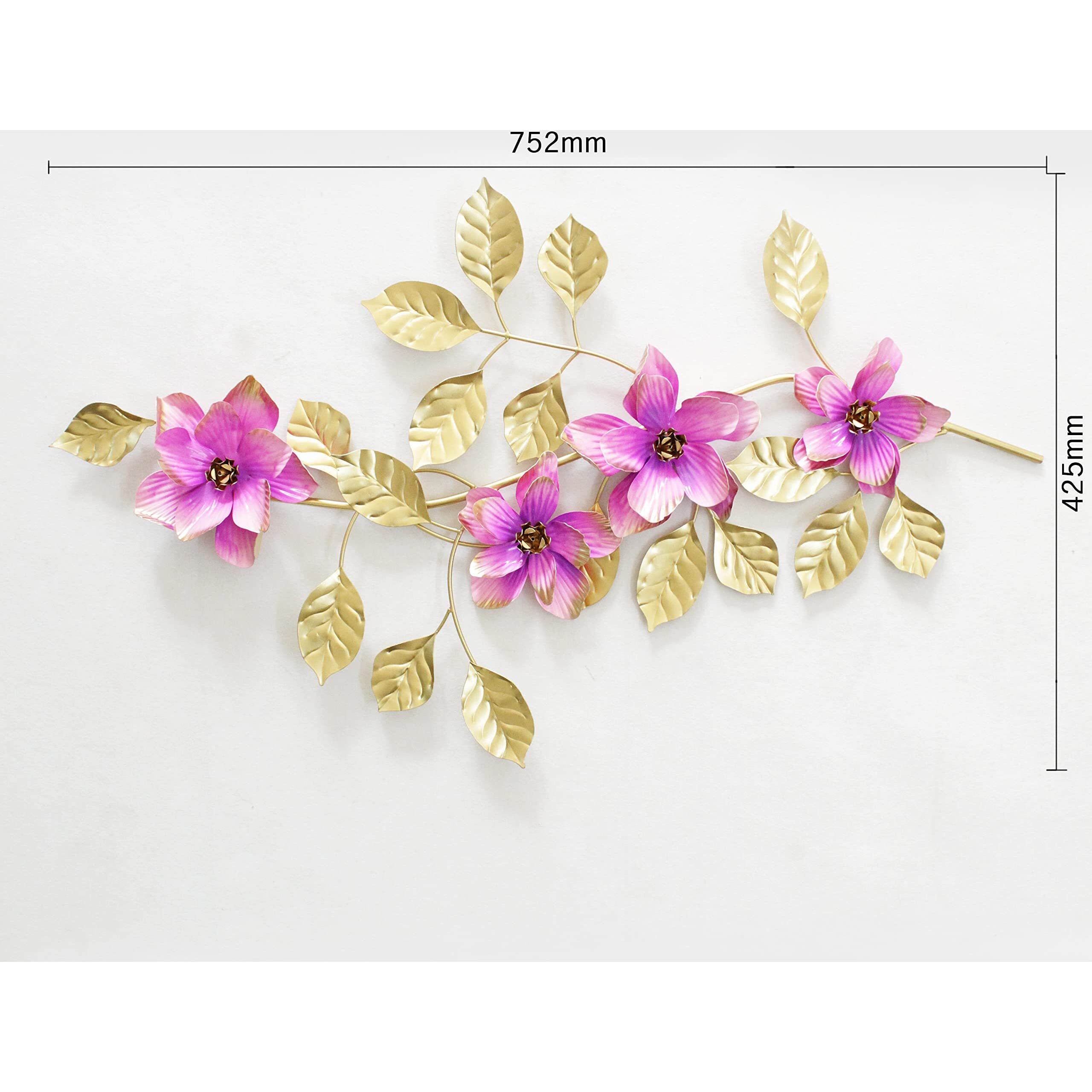 Artact Wall Branch Of Flowers (Roseate Rose)