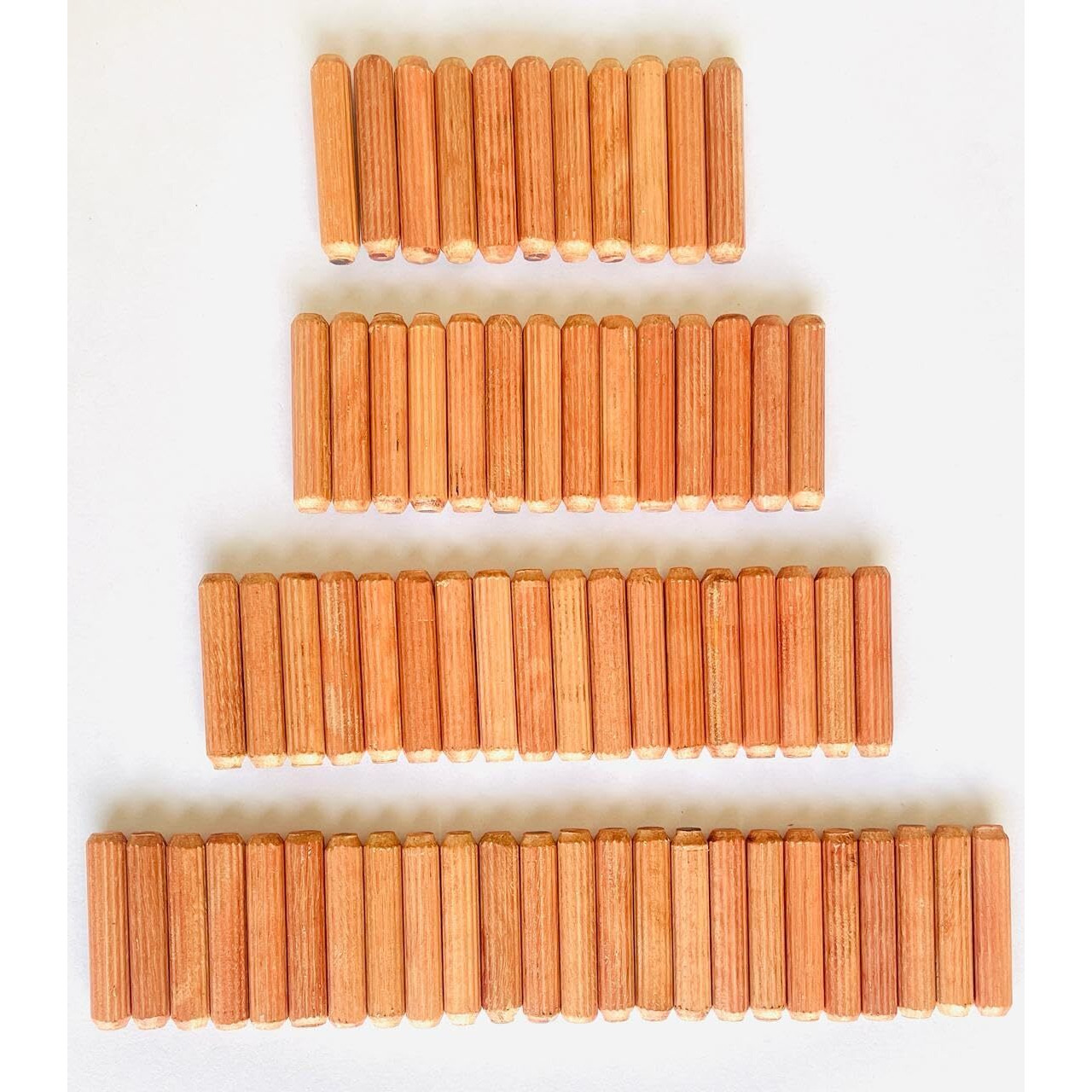 Bloomax Dowel Pins. Furniture Connector Fastener Accessories. Grooved Fluted Dowel. Made Of Hardwood. (08Mm X 50Mm, Pack Of 1000 Pcs)