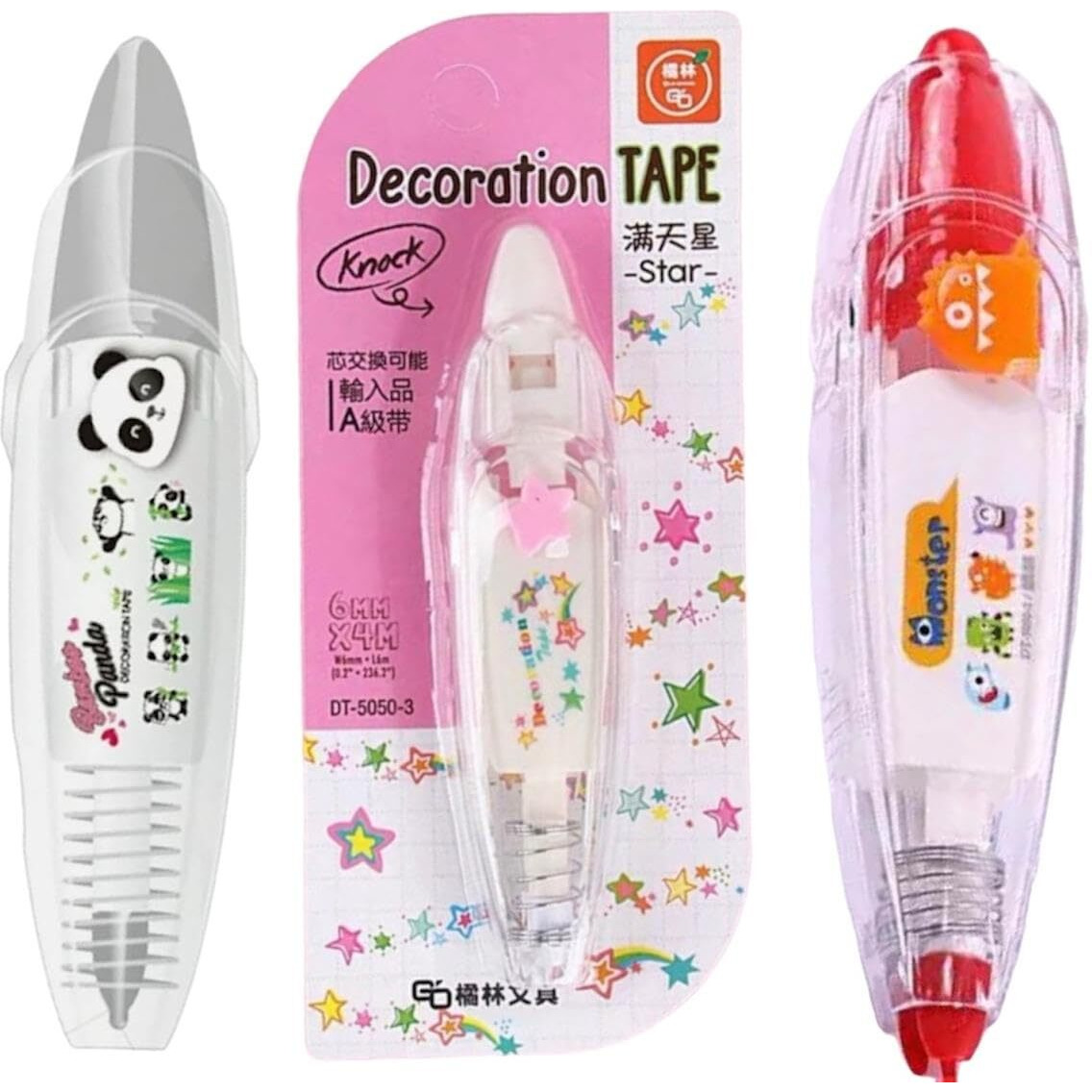 Crafty Cuddle Decorative Correction Tape Creative Cartoon Pattern Decorative Tape Stickers For Scrapbooking Greeting Card Journal Diy Art & Crafts Diy Decorative (Random Color And Design) Pack Of 1