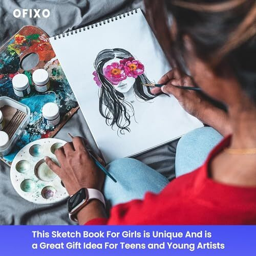 Ofixo A5 Sketchbook 50 Sheet -5.8 X 8.3 Inch 140 Gsm| Top Spiral-Bound Sketchpad For Artists & Academic Use (Pack Of 1)