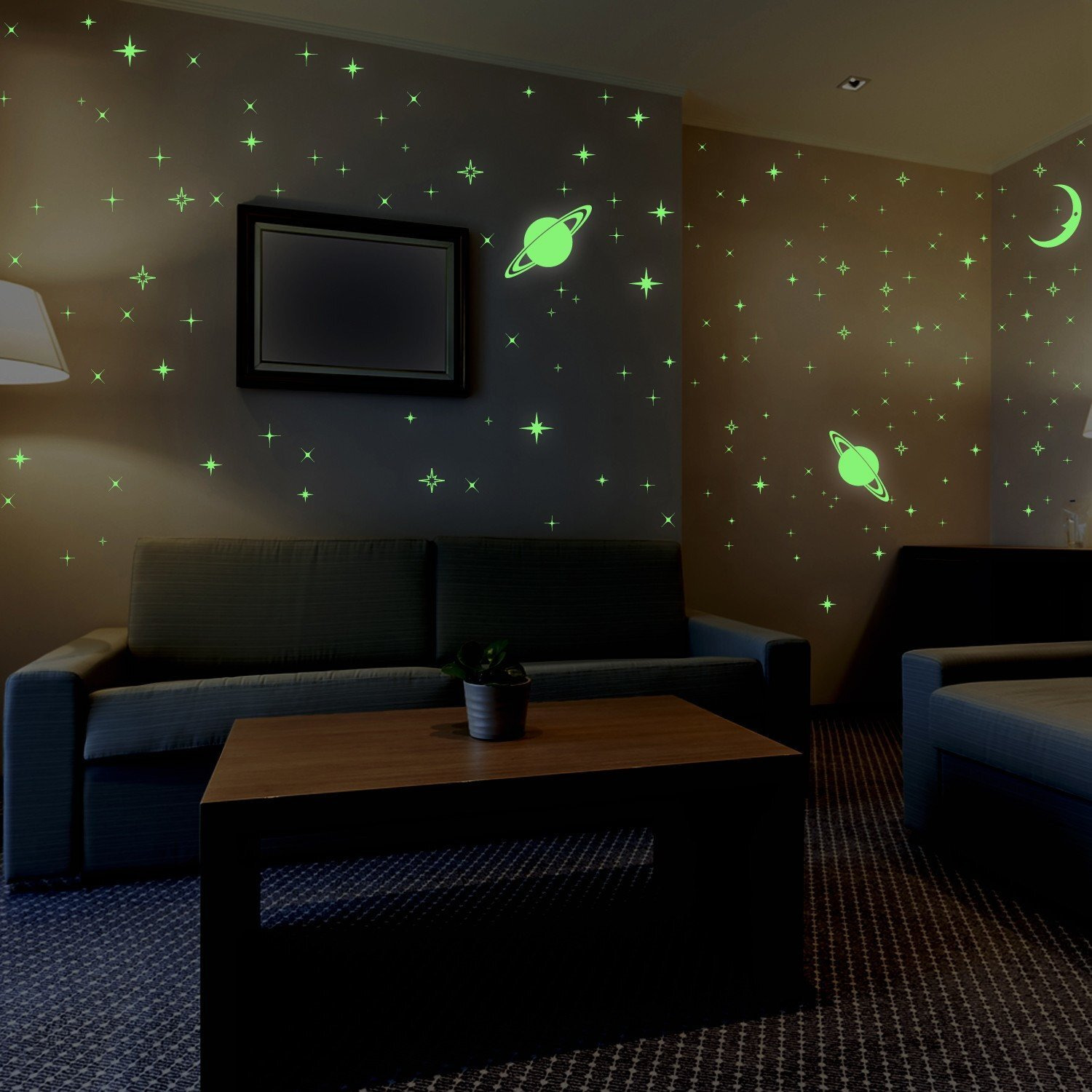 Jaamso Royals New And Stylist 'Radium Galaxy Of Stars' Glow In Dark Wall Sticker (Pvc Vinyl, 21 Cm X 29.7 Cm, Night Glow Stickers)