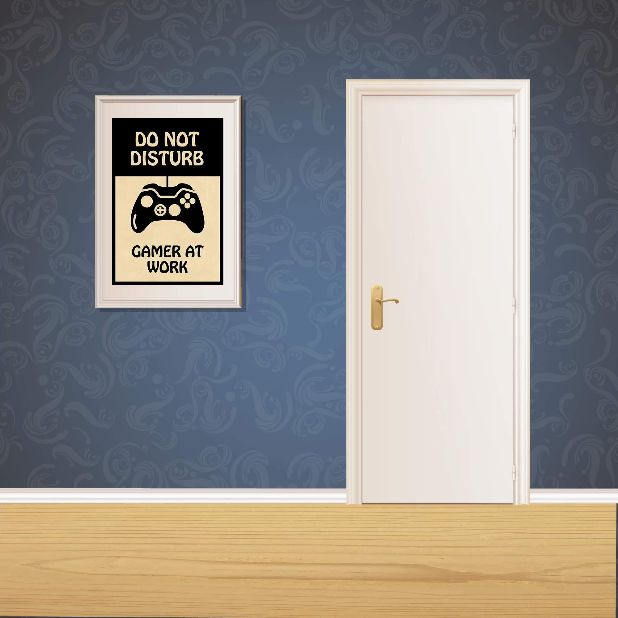Printnet Do Not Disturb Gamer At Work Artwork Wall Decor For Gamer House (300 Gsm Poster With Double Side Tape, Medium 12 X 18 Inch)